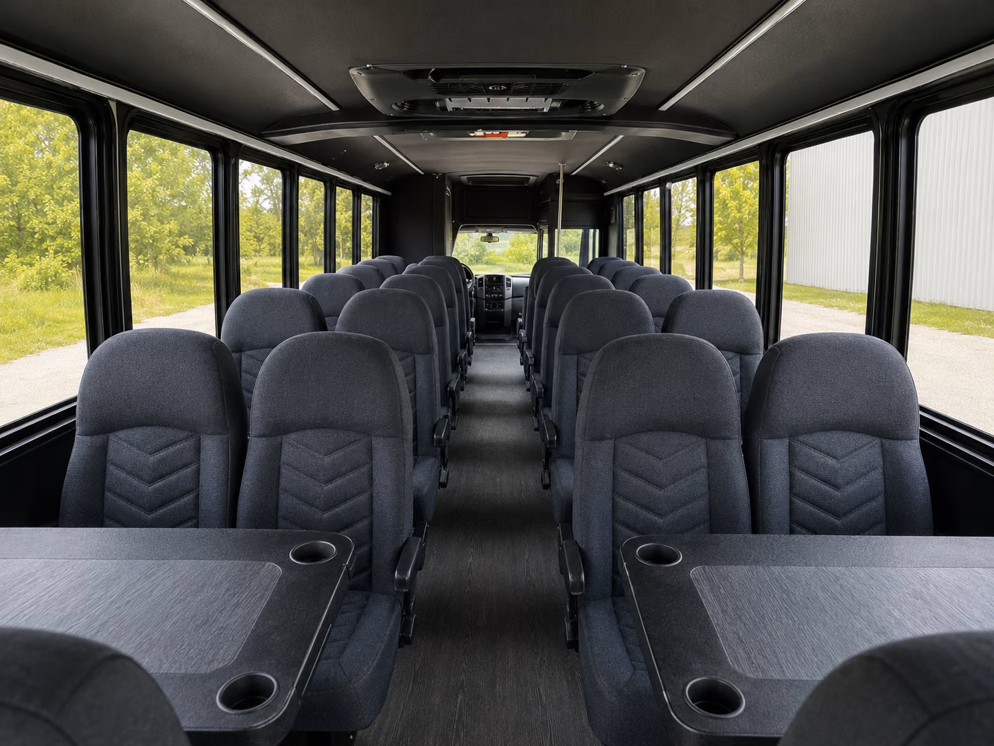 rogers 15 passenger minibus inside