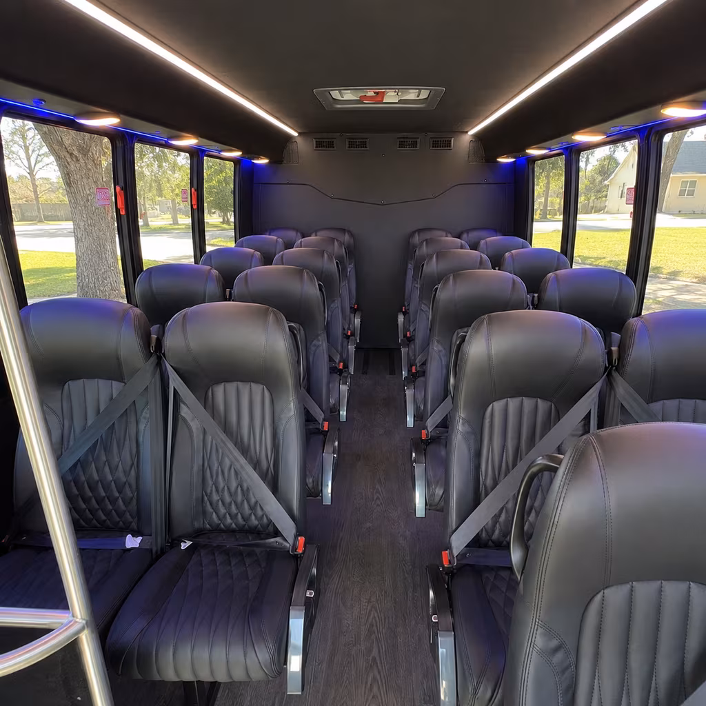 rogers 25 passenger minibus inside