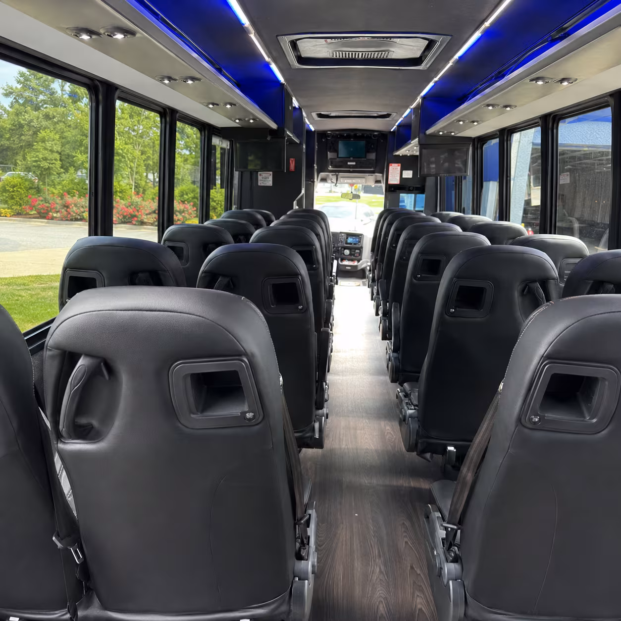 rogers 28 passenger minibus inside