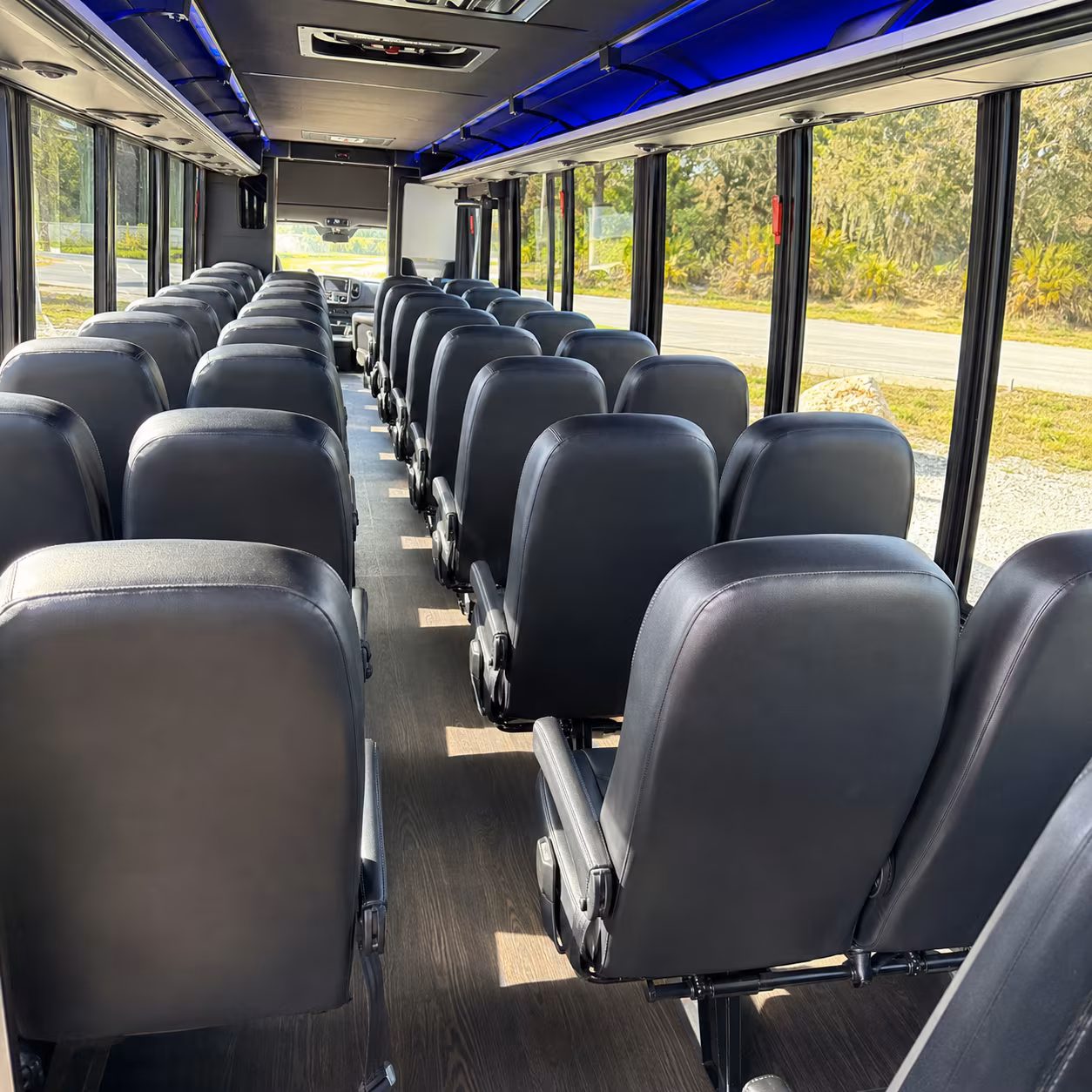 rogers 28 passenger minibus interior
