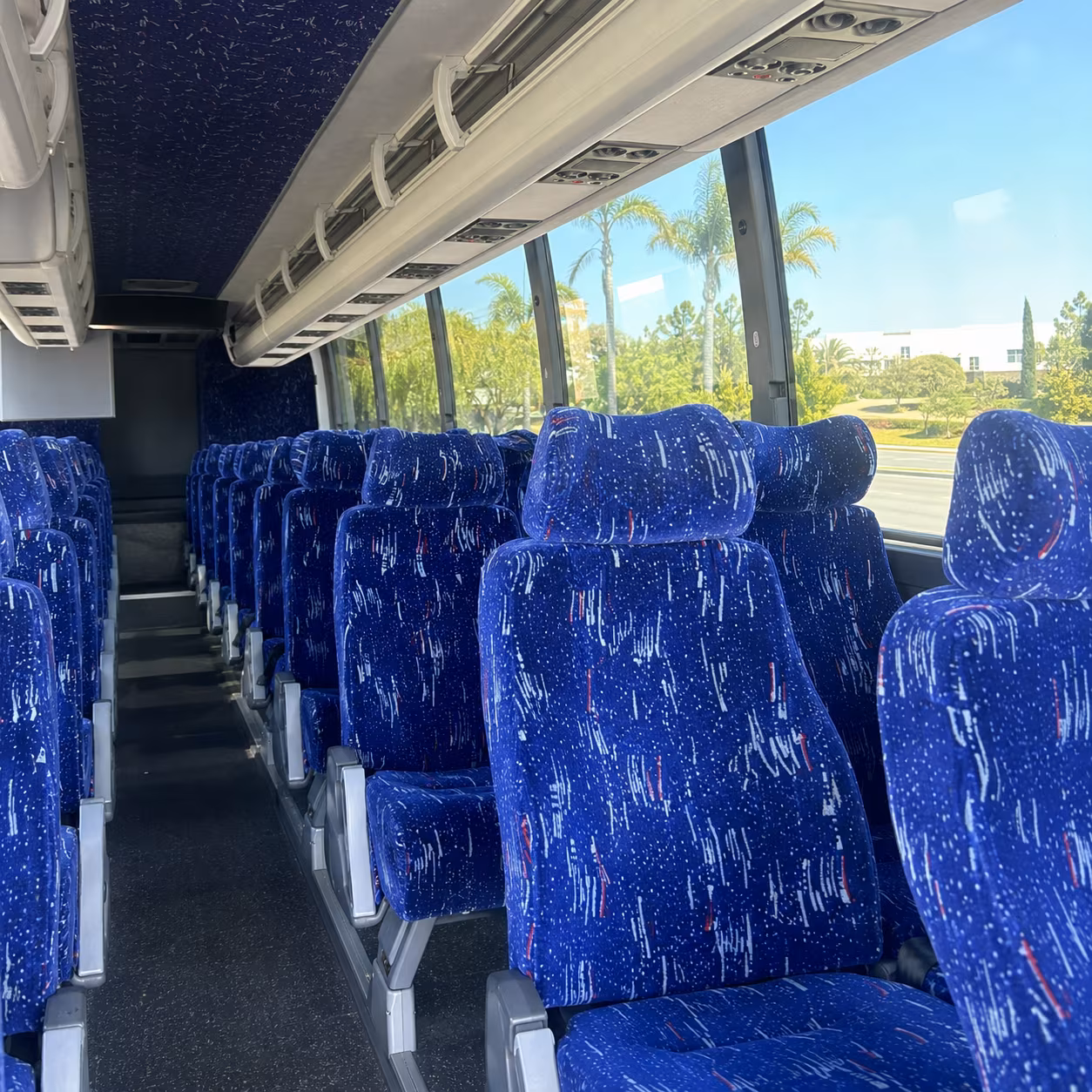 rogers 56 passenger charter bus interior